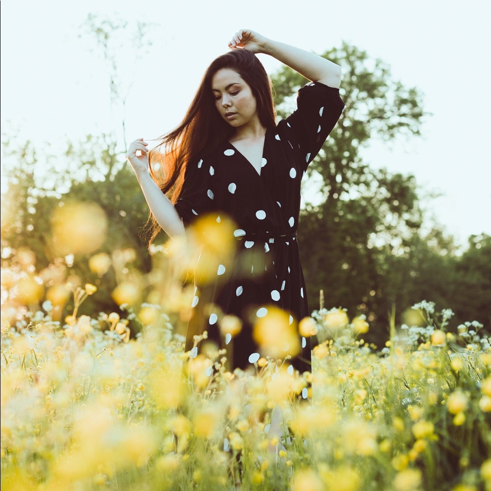 Zara maxi dots dress